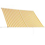 vidaXL Auvent rétractable 250x150 cm Jaune et blanc