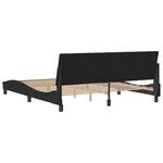 vidaXL Cadre de lit sans matelas noir 180x200 cm velours
