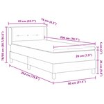 vidaXL Lit à ressorts avec matelas crème  80 x 200 cm