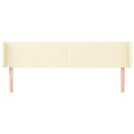 vidaXL Tête de lit avec oreilles Crème 203x16x78/88 cm Similicuir