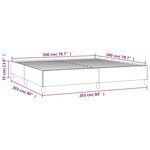 vidaXL Cadre de lit sans matelas marron foncé 200x200 cm tissu