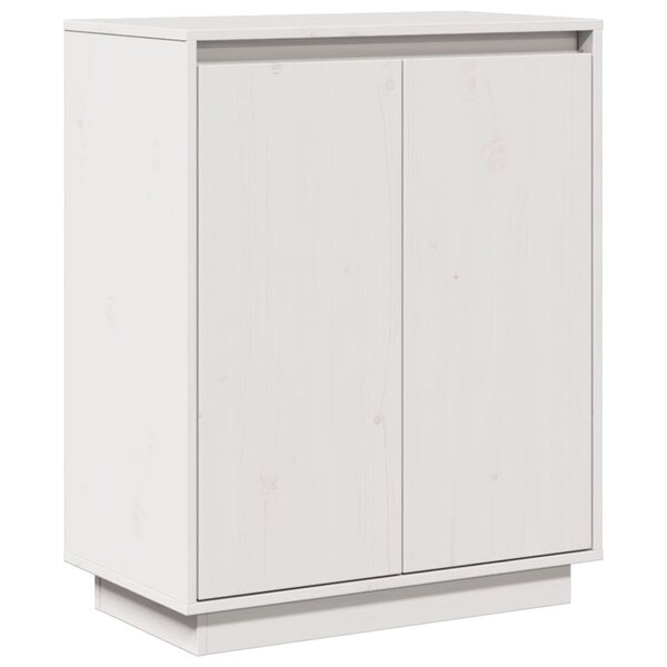 vidaXL Buffet Blanc 60x34x75 cm Bois massif de pin
