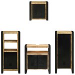 vidaXL Ensemble de mobilier de salle de bain avec étagère 4 Pièces
