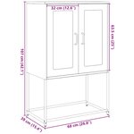 vidaXL Buffet haut rose 68x39x107 cm acier