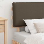 vidaXL Cadre de lit avec tête de lit rembourrée Taupe 75 x 190 cm