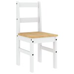 vidaXL Ensemble à manger Panama 4 Pièces blanc bois de pin massif