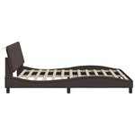 vidaXL Cadre de lit sans matelas Hanko marron foncé 160x200 cm tissu