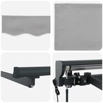 vidaXL Cadre d'auvent Gris clair 500 × 300 cm
