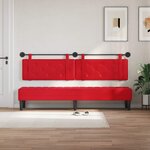vidaXL Tête de lit suspendue Avec lumière LED Rouge Simili cuir