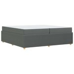 vidaXL Cadre de lit avec matelas Gris foncé 200 x 200 cm tissu