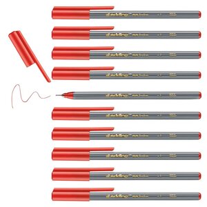 Feutre Fin 55 Rouge Pointe 0 3 mm x 10 EDDING