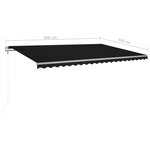 vidaXL Auvent rétractable automatique 500x350 cm Anthracite