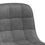 Vidaxl chaises pivotantes à manger lot de 4 gris clair tissu