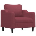 vidaXL Fauteuil avec repose-pied Rouge bordeaux 60 cm Tissu
