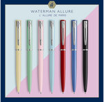 Waterman  graduate allure stylo bille   métal brillant  recharge bleue pointe moyenne  en blister
