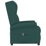 vidaXL Fauteuil inclinable électrique à oreilles vert foncé tissu