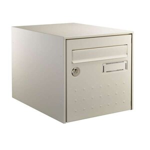 Boîte aux lettres beige simple face steel box - decayeux