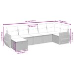 vidaXL Salon de jardin avec coussins 7 Pièces beige résine tressée