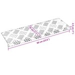 vidaXL Nez de marche Rectangulaire 5 Pièces Argenté 60 x 18 cm Aluminium