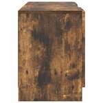 vidaXL Meuble TV Chêne fumé 102 x 34 5 x 47 cm Bois d'ingénierie