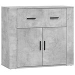 vidaXL Buffets 3 Pièces gris béton bois d'ingénierie