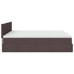 VidaXL Cadre de lit ottoman avec matelas marron foncé 160x200 cm tissu