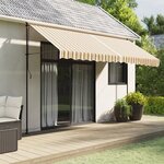 vidaXL Tissu de remplacement pour auvent rayures multicolores 4x3 5 m