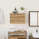 vidaXL Armoire murale de bain chêne artisanal bois d'ingénierie