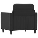 vidaXL Fauteuil Noir 60 cm Similicuir