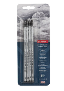 Crayon Graphite aquarellable Derwent Graphitone x4