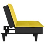 vidaXL Canapé-lit jaune clair tissu