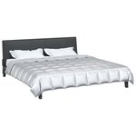 vidaXL Duvet d'été simple Argenté 200 x 200 cm Satin et Microfibre