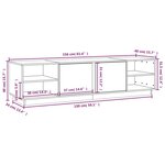 vidaXL Meuble TV Noir 156x40x40 cm Bois de pin massif