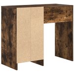 vidaXL Bureau d'écriture marron Chêne fumé Bois d'ingénierie Moyen