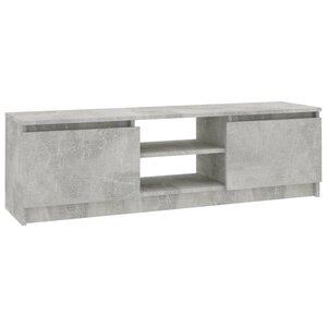 vidaXL Meuble TV Gris béton 120x30x35 5 cm Bois d'ingénierie