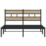vidaXL Cadre de lit en métal sans matelas chêne sonoma 160x200 cm