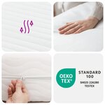 vidaXL Matelas en mousse blanc 120x200 cm 7 zones dureté 20 ILD