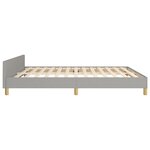 vidaXL Cadre de lit sans matelas gris clair 160x200 cm tissu