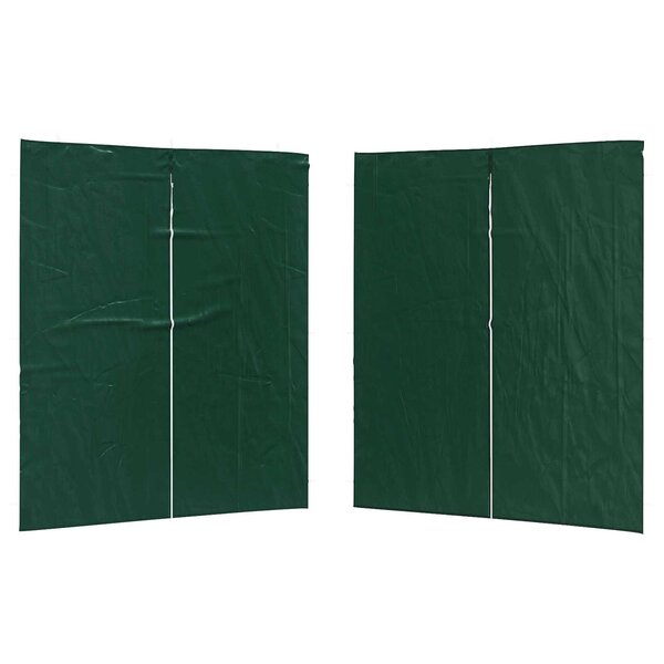 vidaXL Mur de tente de fête 2 pièces 200 x 195 cm Vert PE et acier