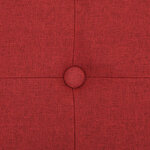 vidaXL Banc de rangement pliable Rouge bordeaux Faux lin