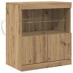 vidaXL Buffet Marron 60 x 37 x 67 cm Bois d'ingénierie