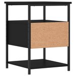 vidaXL Tables de chevet 2 Pièces noir 40x42x56 cm bois d’ingénierie