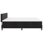 Lit box spring vidaXL avec matelas Noir 200x200 cm Velours