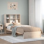 vidaXL Lit bibliothèque sans matelas 90x190 cm bois de pin massif