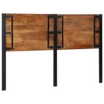 vidaXL Tête de lit 160 cm bois massif récupéré et fer