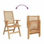 vidaXL Chaise de jardin 6 Pièces Marron 52 x 64 5 x 108 cm