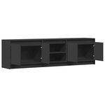 vidaXL Meuble TV avec LED noir 180x34x50 cm bois d'ingénierie