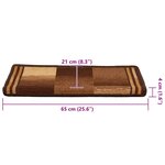 vidaXL Tapis d'escalier autoadhésifs 10 Pièces 65x21x4 cm Marron