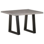 vidaXL Table basse avec bord naturel 60x60x40 cm Bois d'acacia massif