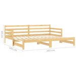 vidaXL Lit coulissant 2x(90x200) cm Bois de pin massif